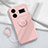 Ultra-thin Silicone Gel Soft Case Cover with Magnetic Finger Ring Stand S01 for Realme GT Neo5 240W 5G