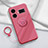 Ultra-thin Silicone Gel Soft Case Cover with Magnetic Finger Ring Stand S01 for Realme GT Neo6 5G