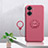 Ultra-thin Silicone Gel Soft Case Cover with Magnetic Finger Ring Stand S01 for Realme V30t 5G