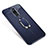 Ultra-thin Silicone Gel Soft Case Cover with Magnetic Finger Ring Stand S01 for Samsung Galaxy A6 Plus (2018) Blue