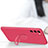 Ultra-thin Silicone Gel Soft Case Cover with Magnetic Finger Ring Stand S01 for Samsung Galaxy S20 FE (2022) 5G