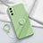 Ultra-thin Silicone Gel Soft Case Cover with Magnetic Finger Ring Stand S01 for Samsung Galaxy S20 FE 4G