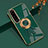 Ultra-thin Silicone Gel Soft Case Cover with Magnetic Finger Ring Stand S01 for Sony Xperia 1 IV Green