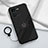 Ultra-thin Silicone Gel Soft Case Cover with Magnetic Finger Ring Stand S01 for Vivo iQOO 10 Pro 5G Black