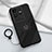 Ultra-thin Silicone Gel Soft Case Cover with Magnetic Finger Ring Stand S01 for Vivo iQOO 11 5G