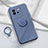 Ultra-thin Silicone Gel Soft Case Cover with Magnetic Finger Ring Stand S01 for Vivo iQOO Neo6 5G Lavender Gray