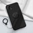 Ultra-thin Silicone Gel Soft Case Cover with Magnetic Finger Ring Stand S01 for Vivo iQOO U3 5G