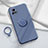 Ultra-thin Silicone Gel Soft Case Cover with Magnetic Finger Ring Stand S01 for Vivo iQOO U3 5G Lavender Gray