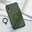 Ultra-thin Silicone Gel Soft Case Cover with Magnetic Finger Ring Stand S01 for Vivo iQOO U5 5G