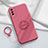 Ultra-thin Silicone Gel Soft Case Cover with Magnetic Finger Ring Stand S01 for Vivo iQOO U5 5G