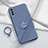 Ultra-thin Silicone Gel Soft Case Cover with Magnetic Finger Ring Stand S01 for Vivo iQOO U5 5G