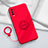 Ultra-thin Silicone Gel Soft Case Cover with Magnetic Finger Ring Stand S01 for Vivo iQOO U5 5G