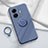 Ultra-thin Silicone Gel Soft Case Cover with Magnetic Finger Ring Stand S01 for Vivo iQOO Z6 Pro 5G Lavender Gray