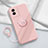 Ultra-thin Silicone Gel Soft Case Cover with Magnetic Finger Ring Stand S01 for Vivo iQOO Z6x