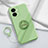 Ultra-thin Silicone Gel Soft Case Cover with Magnetic Finger Ring Stand S01 for Vivo iQOO Z7 5G Green