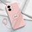 Ultra-thin Silicone Gel Soft Case Cover with Magnetic Finger Ring Stand S01 for Vivo iQOO Z7 5G Red