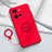 Ultra-thin Silicone Gel Soft Case Cover with Magnetic Finger Ring Stand S01 for Vivo V25 5G