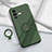 Ultra-thin Silicone Gel Soft Case Cover with Magnetic Finger Ring Stand S01 for Vivo V25 Pro 5G Midnight Green