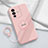 Ultra-thin Silicone Gel Soft Case Cover with Magnetic Finger Ring Stand S01 for Vivo V25 Pro 5G Pink