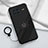 Ultra-thin Silicone Gel Soft Case Cover with Magnetic Finger Ring Stand S01 for Vivo X Note Black