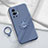 Ultra-thin Silicone Gel Soft Case Cover with Magnetic Finger Ring Stand S01 for Vivo X70 Pro 5G