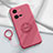 Ultra-thin Silicone Gel Soft Case Cover with Magnetic Finger Ring Stand S01 for Vivo X80 Lite 5G