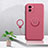 Ultra-thin Silicone Gel Soft Case Cover with Magnetic Finger Ring Stand S01 for Vivo Y01A