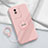 Ultra-thin Silicone Gel Soft Case Cover with Magnetic Finger Ring Stand S01 for Vivo Y02A