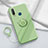 Ultra-thin Silicone Gel Soft Case Cover with Magnetic Finger Ring Stand S01 for Vivo Y12 Green