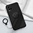 Ultra-thin Silicone Gel Soft Case Cover with Magnetic Finger Ring Stand S01 for Vivo Y21