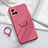 Ultra-thin Silicone Gel Soft Case Cover with Magnetic Finger Ring Stand S01 for Vivo Y21