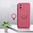 Ultra-thin Silicone Gel Soft Case Cover with Magnetic Finger Ring Stand S01 for Vivo Y30 5G