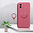 Ultra-thin Silicone Gel Soft Case Cover with Magnetic Finger Ring Stand S01 for Vivo Y32t