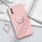 Ultra-thin Silicone Gel Soft Case Cover with Magnetic Finger Ring Stand S01 for Vivo Y50t