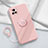 Ultra-thin Silicone Gel Soft Case Cover with Magnetic Finger Ring Stand S01 for Vivo Y52s 5G