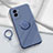 Ultra-thin Silicone Gel Soft Case Cover with Magnetic Finger Ring Stand S01 for Vivo Y55s (2021)