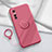 Ultra-thin Silicone Gel Soft Case Cover with Magnetic Finger Ring Stand S01 for Vivo Y73s 5G