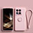 Ultra-thin Silicone Gel Soft Case Cover with Magnetic Finger Ring Stand S01 for Xiaomi Mi 14 5G Pink