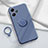 Ultra-thin Silicone Gel Soft Case Cover with Magnetic Finger Ring Stand S01 for Xiaomi Poco M6 Pro 5G