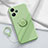 Ultra-thin Silicone Gel Soft Case Cover with Magnetic Finger Ring Stand S01 for Xiaomi Poco M6 Pro 5G Matcha Green