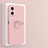 Ultra-thin Silicone Gel Soft Case Cover with Magnetic Finger Ring Stand S01 for Xiaomi Redmi Note 12R Pro 5G Pink