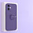 Ultra-thin Silicone Gel Soft Case Cover with Magnetic Finger Ring Stand S01 for Xiaomi Redmi Note 12R Pro 5G Purple