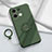 Ultra-thin Silicone Gel Soft Case Cover with Magnetic Finger Ring Stand S01 for Xiaomi Redmi Note 13 5G Midnight Green