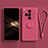 Ultra-thin Silicone Gel Soft Case Cover with Magnetic Finger Ring Stand S02 for Oppo Find X7 5G Hot Pink