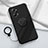 Ultra-thin Silicone Gel Soft Case Cover with Magnetic Finger Ring Stand S02 for Oppo K10 Pro 5G
