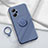 Ultra-thin Silicone Gel Soft Case Cover with Magnetic Finger Ring Stand S02 for Oppo K10 Pro 5G Lavender Gray