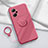 Ultra-thin Silicone Gel Soft Case Cover with Magnetic Finger Ring Stand S02 for Oppo K10 Pro 5G Red