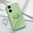 Ultra-thin Silicone Gel Soft Case Cover with Magnetic Finger Ring Stand S02 for Oppo K11x 5G