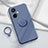 Ultra-thin Silicone Gel Soft Case Cover with Magnetic Finger Ring Stand S02 for Oppo K11x 5G