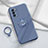 Ultra-thin Silicone Gel Soft Case Cover with Magnetic Finger Ring Stand S02 for Oppo Reno6 Pro 5G India